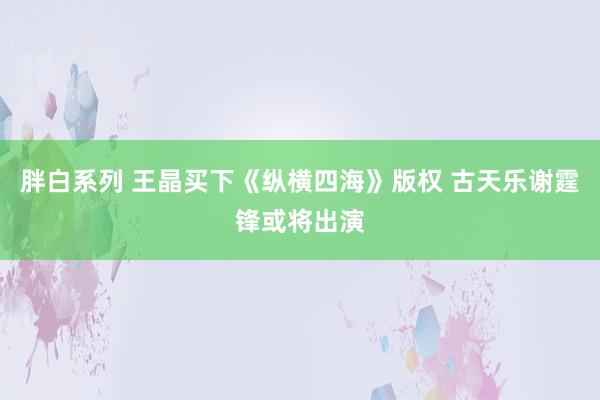 胖白系列 王晶买下《纵横四海》版权 古天乐谢霆锋或将出演